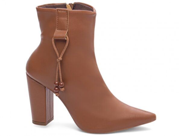 Bota Cano Curto Caramelo Salto Quadrado Grosso AVS 65-14B