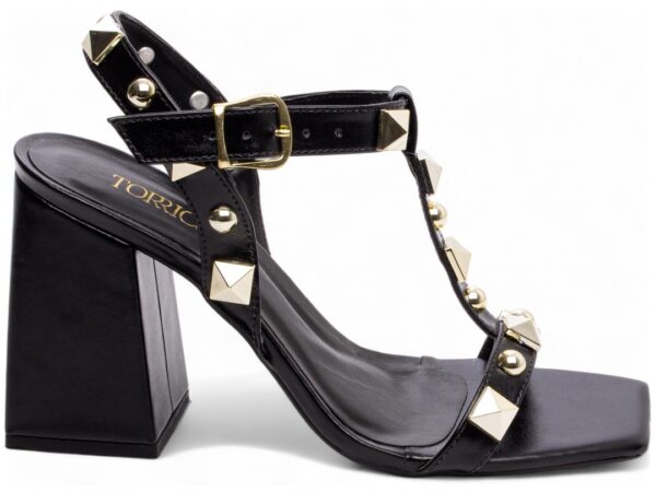 Sandália Feminina Salto Grosso Preto Torricella AVS 038A