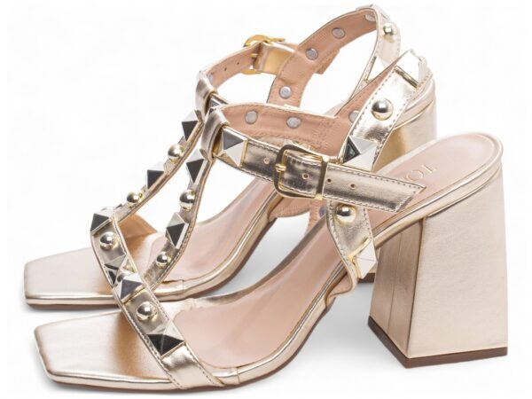 Sandália Feminina Salto Quadrado Ouro Ligth Torricella AVS 038B