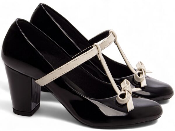 Sapato Scarpin Boneca Mary Jane Salto Médio Alto Grosso AVS 771A