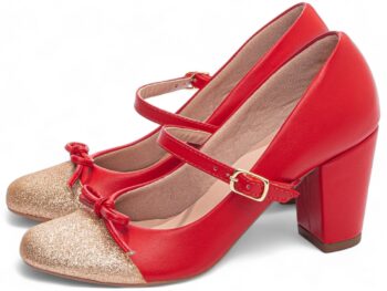 Sapato Scarpin Boneca Mary Jane Salto Médio Alto Grosso AVS 772B