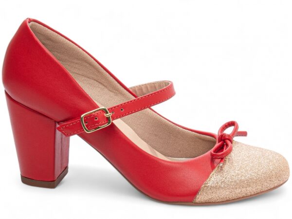 Sapato Scarpin Boneca Mary Jane Salto Médio Alto Grosso AVS 772B
