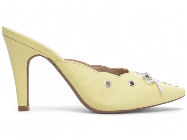 Sapato Scarpin Mule Salto Alto Fino Amarelo Torricella AVS 67078C