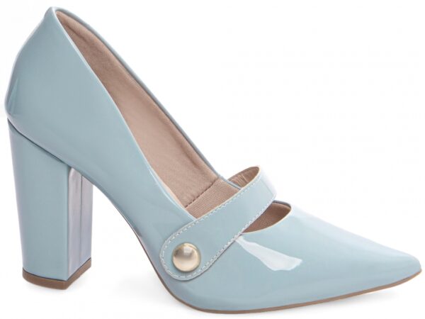 Sapato Scarpin Salto Alto Quadrado Azul Torricella AVS 65-13D