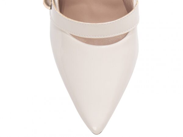 Sapato Scarpin Salto Alto Quadrado Off White Torricella AVS 65-13B