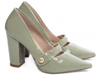 Sapato Scarpin Salto Alto Quadrado Verde Torricella AVS 65-13E