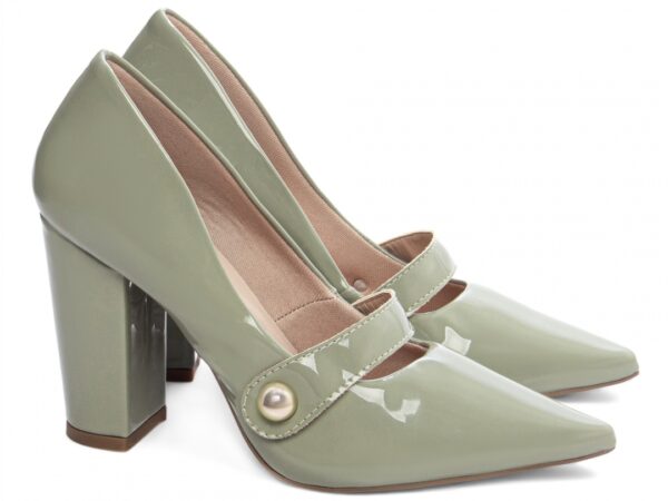 Sapato Scarpin Salto Alto Quadrado Verde Torricella AVS 65-13E