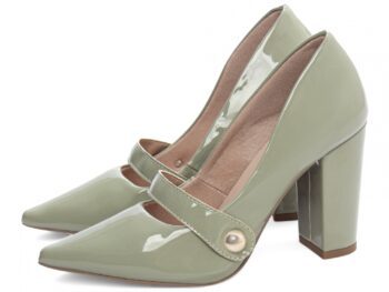 Sapato Scarpin Salto Alto Quadrado Verde Torricella AVS 65-13E