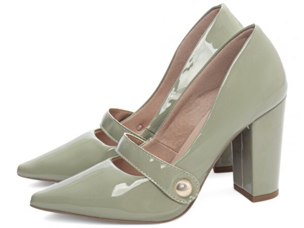 Sapato Scarpin Salto Alto Quadrado Verde Torricella AVS 65-13E