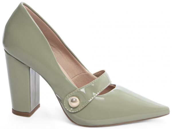 Sapato Scarpin Salto Alto Quadrado Verde Torricella AVS 65-13E