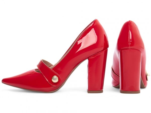 Sapato Scarpin Salto Alto Quadrado Vermelho Torricella AVS 65-13F