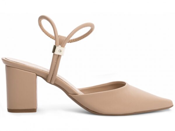 Sapato Scarpin Salto Baixo Bico Fino Bege Torricella AVS 600.06B