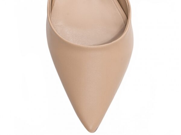 Sapato Scarpin Salto Baixo Bico Fino Bege Torricella AVS 600.06B