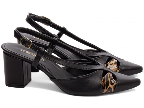 Sapato Scarpin Salto Baixo Fino Preto Torricella AVS 600.07A