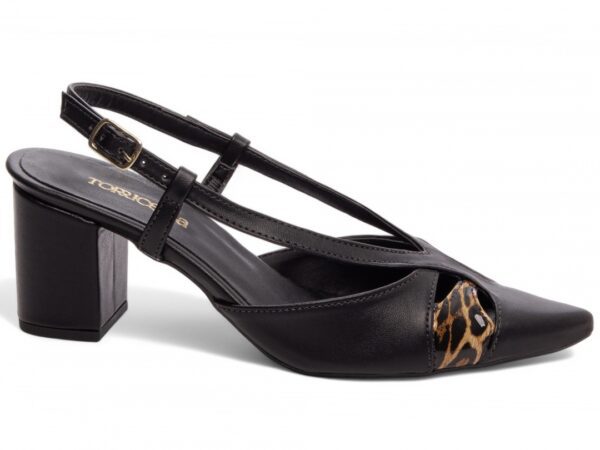 Sapato Scarpin Salto Baixo Fino Preto Torricella AVS 600.07A