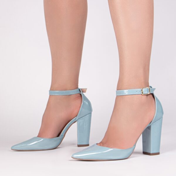 Sapato Scarpin Salto Bico Fino Azul Torricella AVS 65-03E