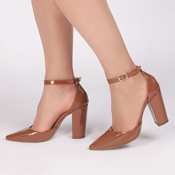 Sapato Scarpin Salto Bico Fino Caramelo Torricella 65-03C