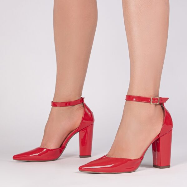 Sapato Scarpin Salto Bico Fino Vermelho Torricella AVS 65-03F