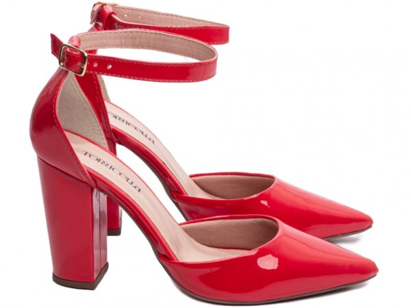 Sapato Scarpin Salto Bico Fino Vermelho Torricella AVS 65-03F
