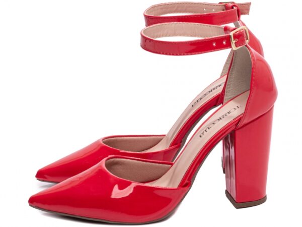 Sapato Scarpin Salto Bico Fino Vermelho Torricella AVS 65-03F