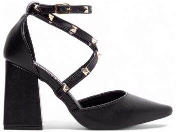 Sapato Scarpin Salto Bloco Bico Fino Preto Torricella AVS 66077A