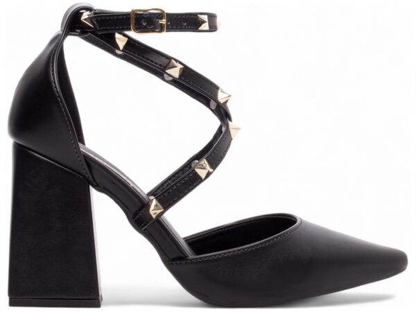 Sapato Scarpin Salto Bloco Bico Fino Preto Torricella AVS 66077A