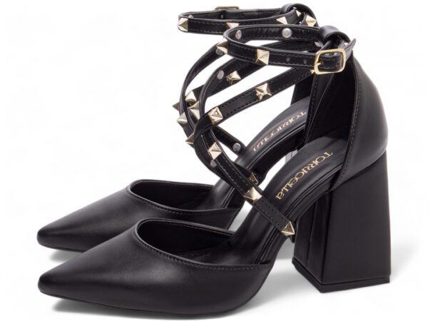 Sapato Scarpin Salto Bloco Bico Fino Preto Torricella AVS 66077A