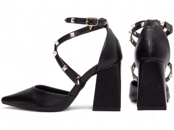 Sapato Scarpin Salto Bloco Bico Fino Preto Torricella AVS 66077A