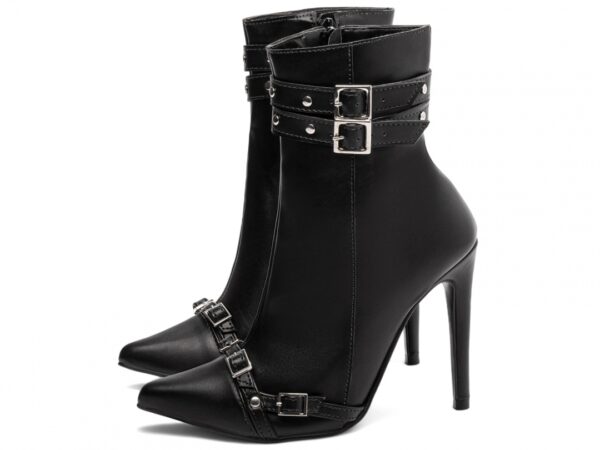 Bota Bico Fino Salto 12 Fno Cano Médio Preto Torricella AVS