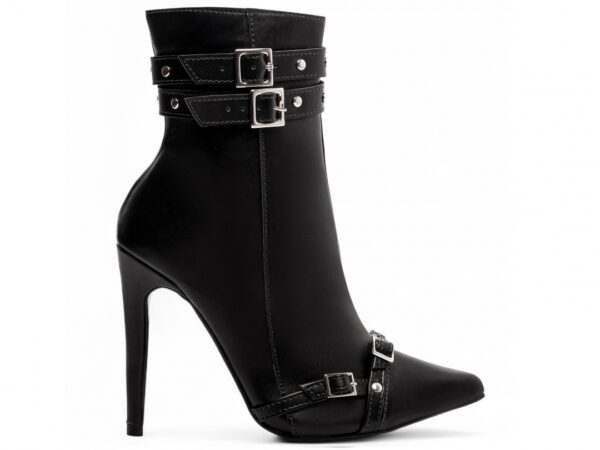 Bota Bico Fino Salto 12 Fno Cano Médio Preto Torricella AVS