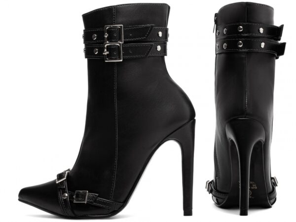 Bota Bico Fino Salto 12 Fno Cano Médio Preto Torricella AVS