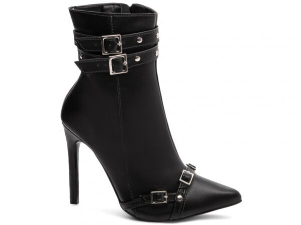 Bota Bico Fino Salto 12 Fno Cano Médio Preto Torricella AVS