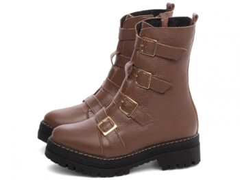 Bota Coturno Sola Tratorada Couro Torricella AVS 23B