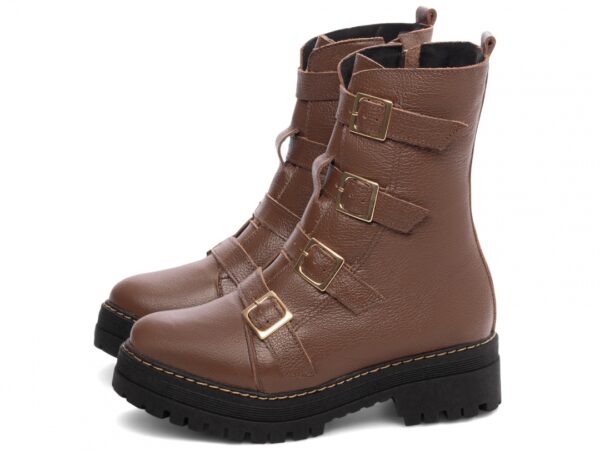 Bota Coturno Sola Tratorada Couro Torricella AVS 23B
