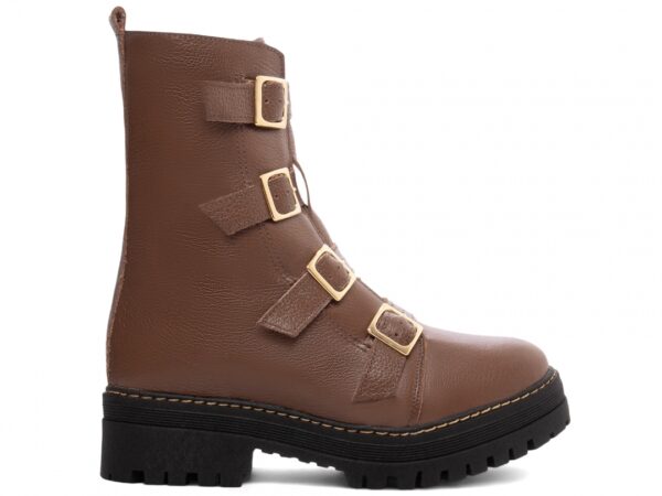 Bota Coturno Sola Tratorada Couro Torricella AVS 23B