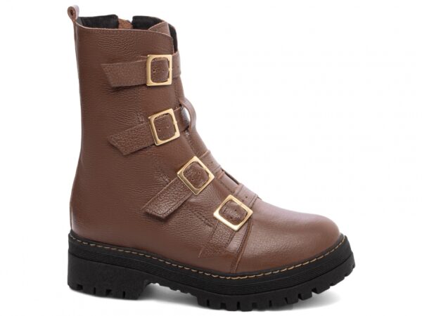 Bota Coturno Sola Tratorada Couro Torricella AVS 23B