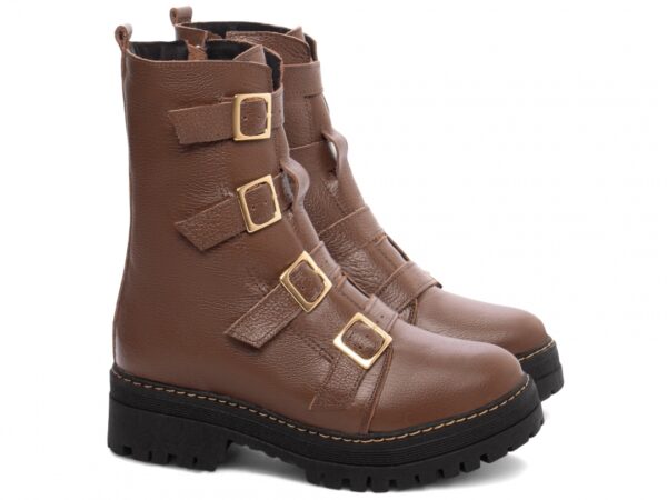 Bota Coturno Sola Tratorada Couro Torricella AVS 23B