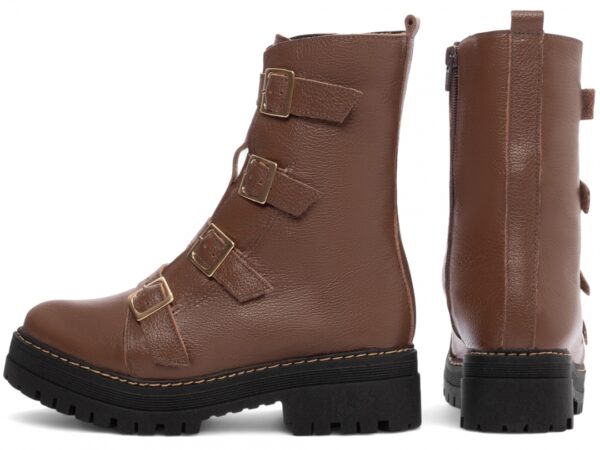 Bota Coturno Sola Tratorada Couro Torricella AVS 23B