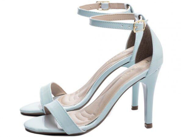 Sandália Feminina Salto Alto Fino Azul Luxo AVS 7060D