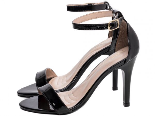 Sandália Feminina Salto Alto Fino Preto Luxo AVS 7060A