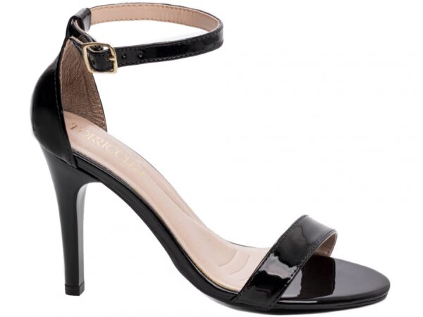 Sandália Feminina Salto Alto Fino Preto Luxo AVS 7060A