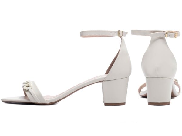 Sandália Feminina Salto Grosso Branco Torricella AVS 7050-10B_AR