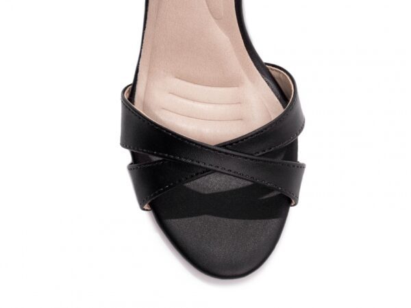 Sandália Feminina Tamanco Salto Grosso Preto AVS 8045A