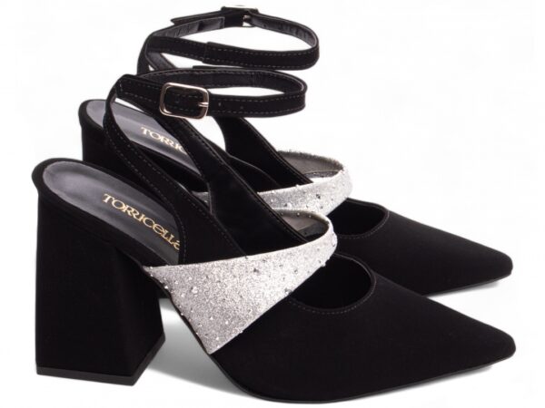 Sapato Scarpin Nobuck Glitter Torricella AVS 67075A