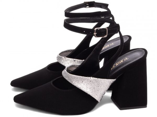 Sapato Scarpin Nobuck Glitter Torricella AVS 67075A