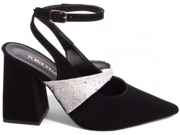 Sapato Scarpin Nobuck Glitter Torricella AVS 67075A