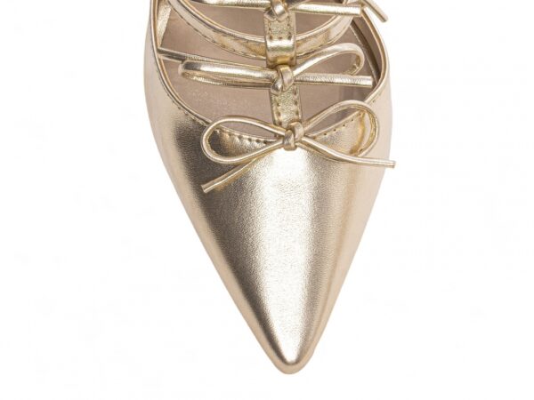 Sapato Scarpin Salto Alto Fino Dourado Torricella AVS 67074A