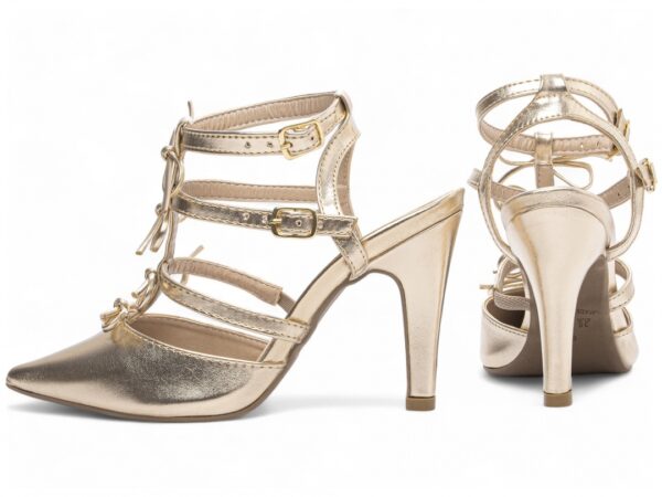 Sapato Scarpin Salto Alto Fino Dourado Torricella AVS 67074A