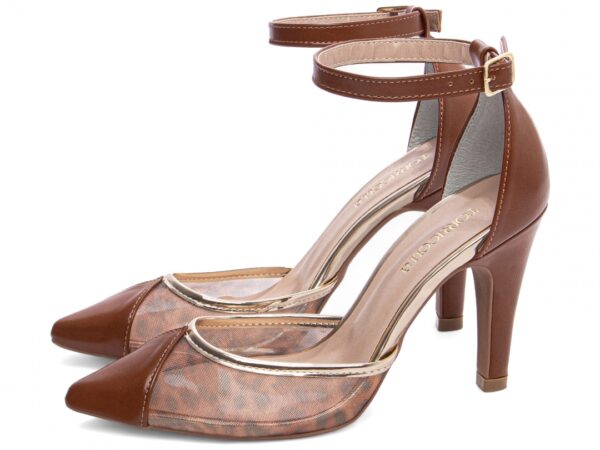Sapato Scarpin Salto Bico Fino Caramelo Torricella AVS 68002B