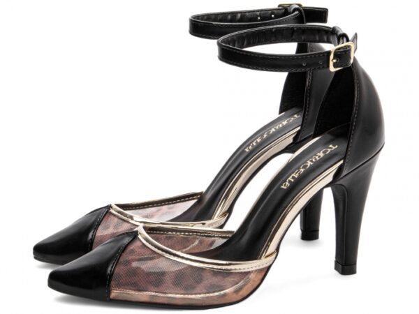Sapato Scarpin Salto Bico Fino Preto Torricella AVS 68002A